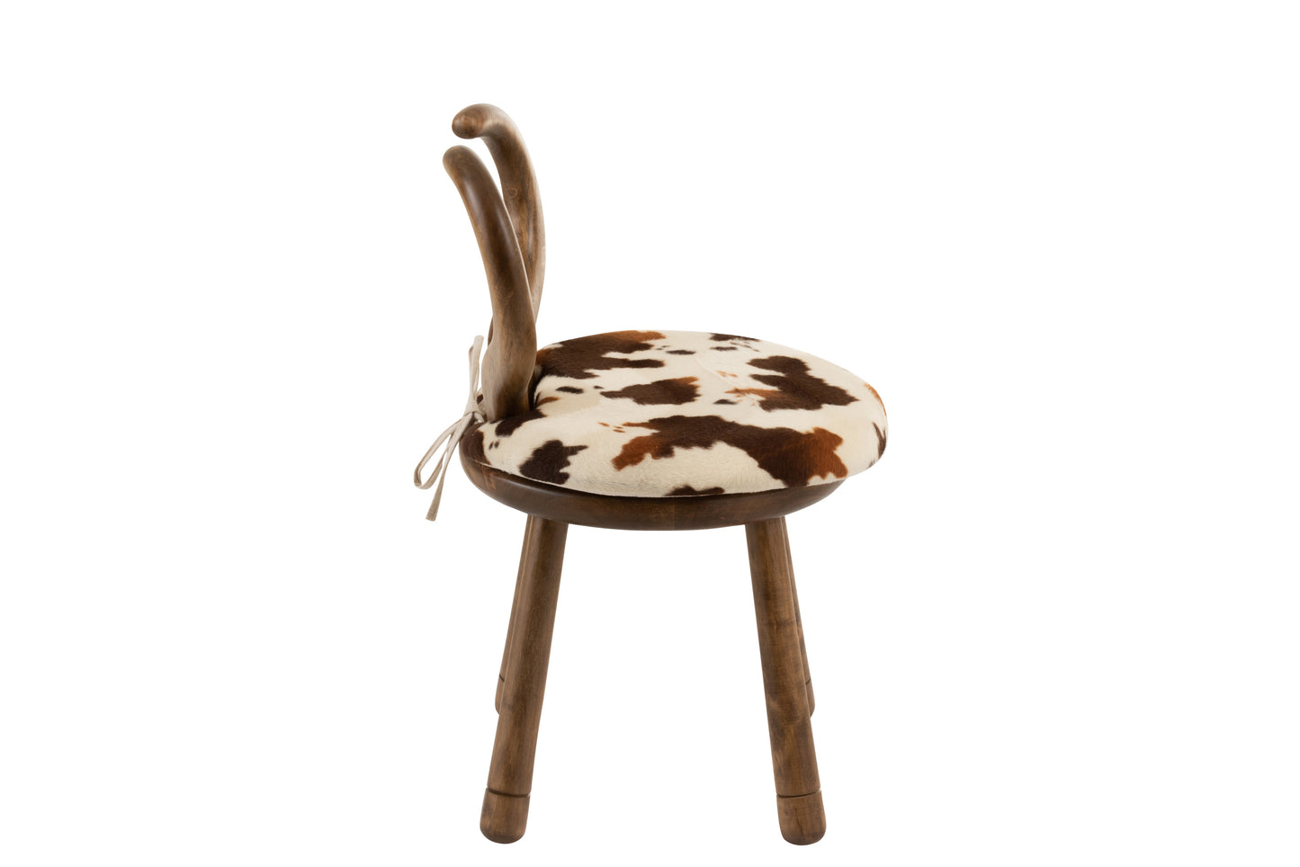 Chair Ear Cow Wood Brown 