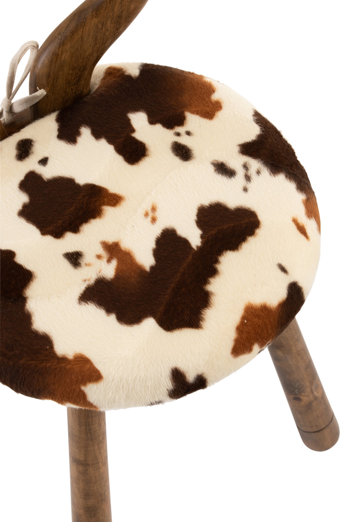 Chair Ear Cow Wood Brown 