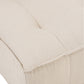 Zetel 1 Zit Poef Linnen Beige