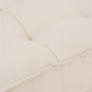 Zetel 1 Zit Poef Linnen Beige