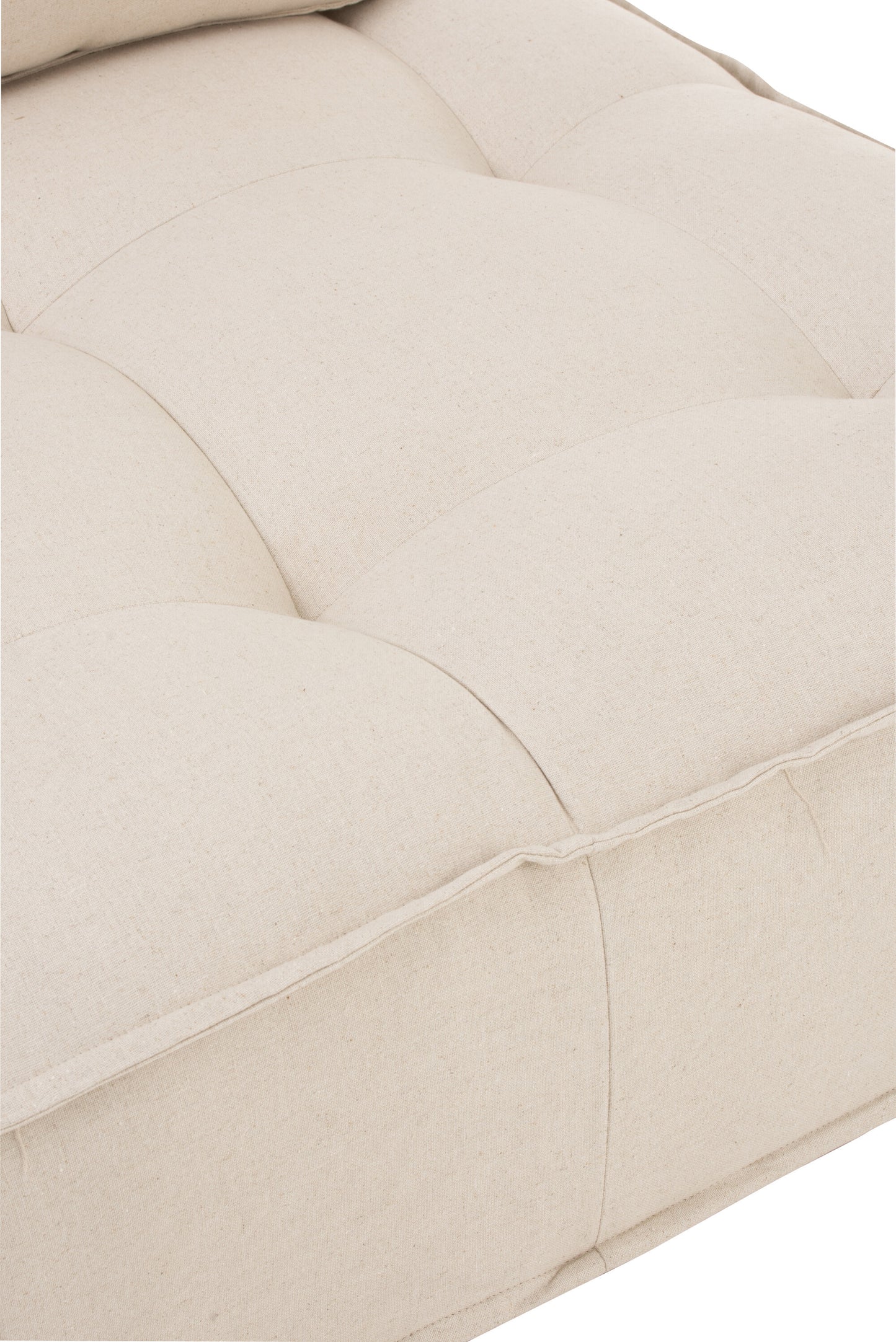 Zetel 1 Zit Poef Linnen Beige