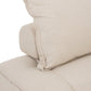 Zetel 1 Zit Poef Linnen Beige
