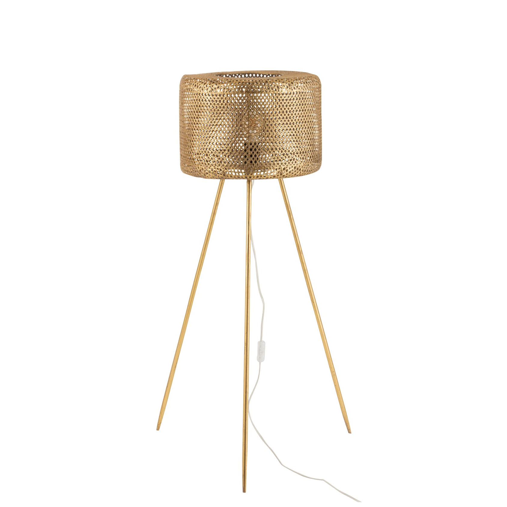 Lamp Driepoot Hoog Metaal Goud Jline Felika