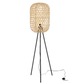 Lamp Staand Tripod Rond Bamboe Metaal Naturel Zwart Jline Felika