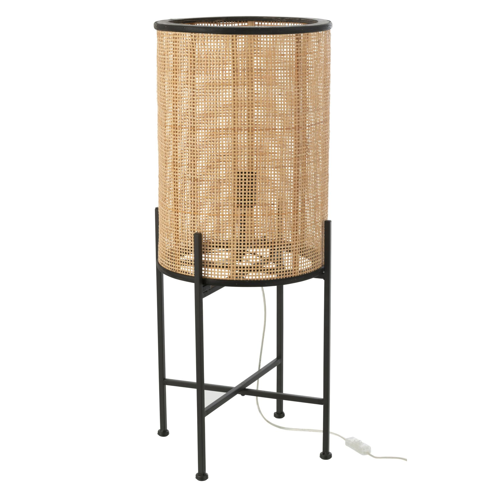 Lamp Standing Bamboo Metal Naturel Staanlamp Verlichting Jline Felika