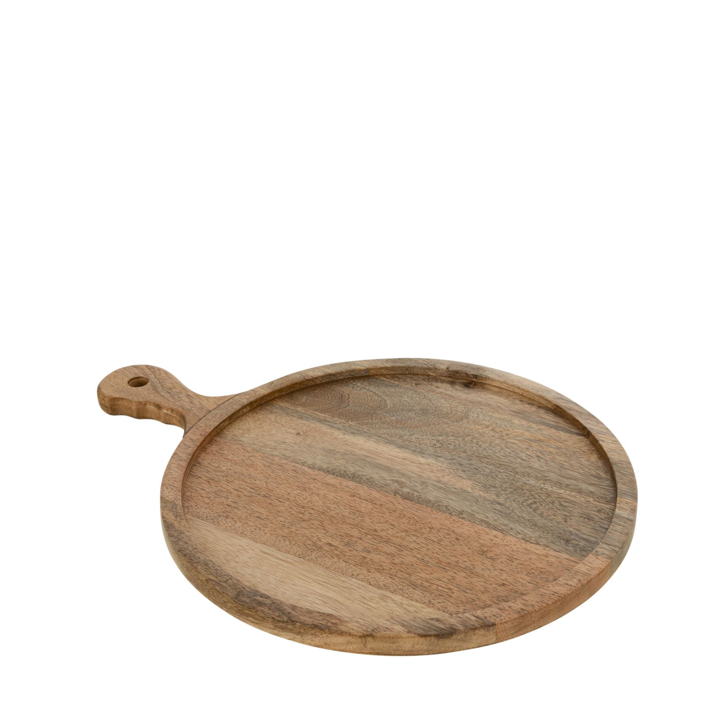 snijplank rond met handvat naturel keukengerei keukenaccesoires bruin felika