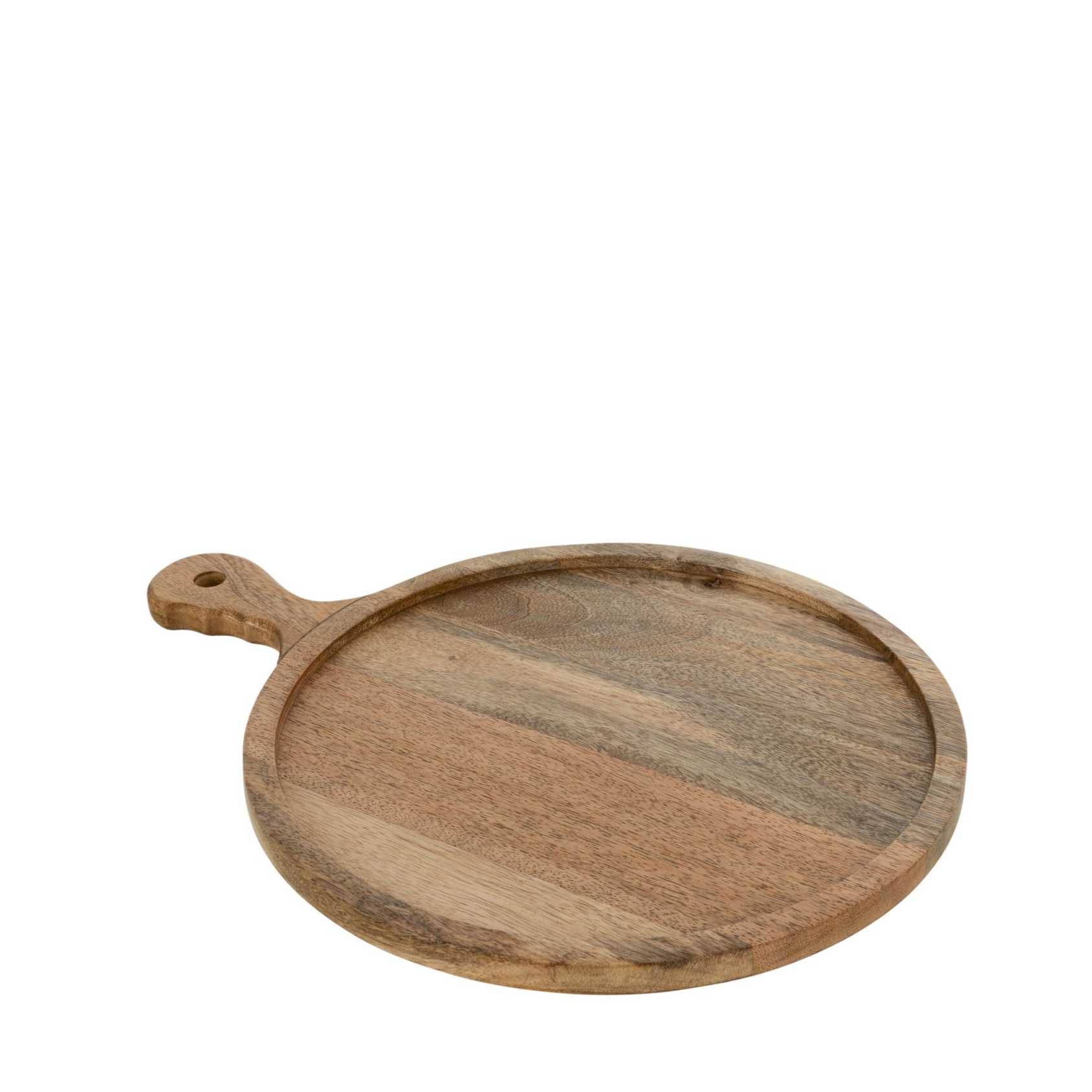 snijplank rond met handvat naturel keukengerei keukenaccesoires bruin felika