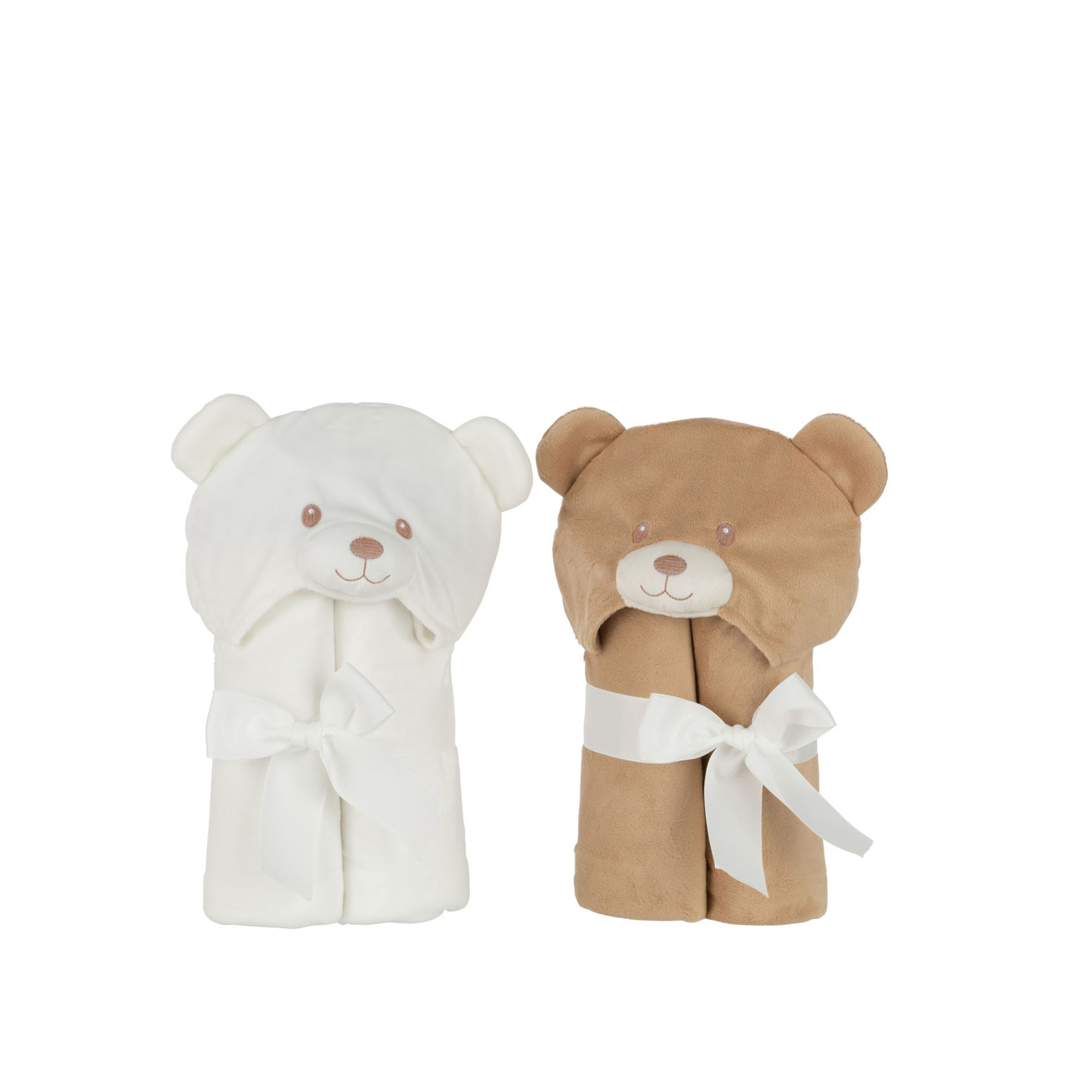 Badcape Beer Pluche Wit/Beige Assortiment Van 2