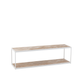 Table basse Zigzag Bois/Métal Naturel/Blanc 