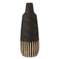 Vase Bottle Stripes Paulownia Noir/Naturel Large 