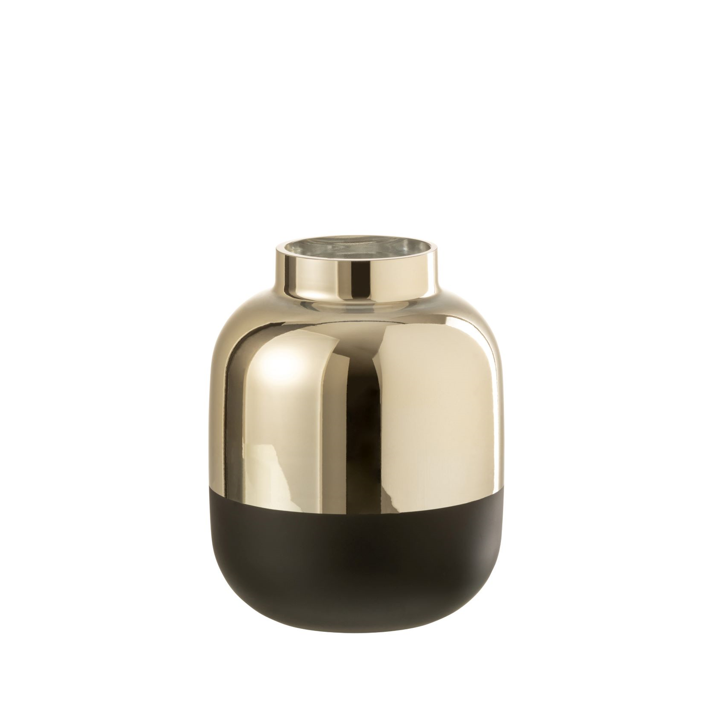 Vase Omi Low Glass Gold/Black 