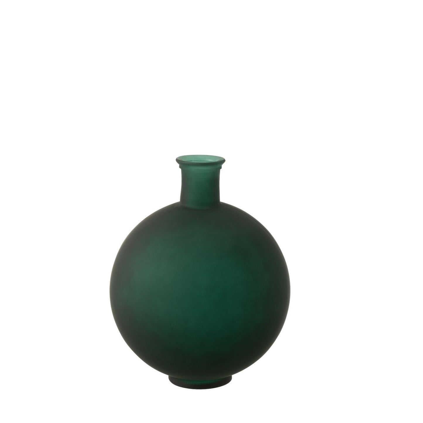 Vase Boule Verre Vert Mat Large 