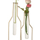 Vaasje 1 Tube Fles Metaal/Glas Goud Large en small met tulp in felika